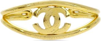 Chanel 1997 CC logo cuff - women - Gold Plated - One Size