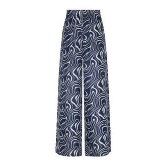 Vilebrequin Women Wide-Leg Silk Pants Waves in Navy at Nordstrom, Size Medium