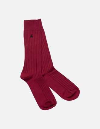 Swole Panda Mens DEEP BURGUNDY SOCKS - Red - Size: 7/8.5/8/7.5/9/9.5/10/10.5/11