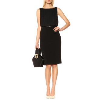 Max Mara Mouwteloze Princesse Jurk - Dames - Casual kleedjes - Zwart - M - Leer - Kleedjes