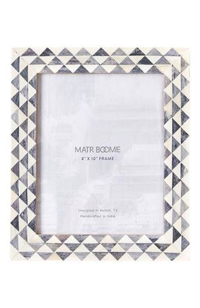 Matr Boomie Varuna Gray and White Picture Frame - Handcrafted Bone at Nordstrom, Size 8Ft 0In X 10Ft 0In