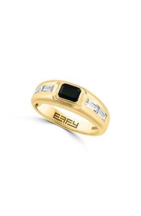 Effy Mens Onyx & CZ Wide Signet Ring in Black at Nordstrom Rack, Size 10