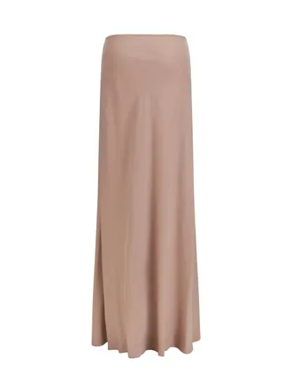 Fabiana Filippi Womens Lyocell Long Skirt Moka Meringa