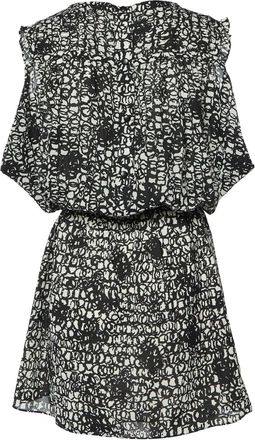 Balenciaga abstract-print dress - Black