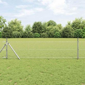 vidaXL Cerca Hexagonal Plateado 0.8 X 100 M Acero Galvanizado Vidaxl