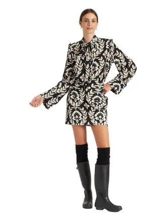 La DoubleJ Ascot Shirt Ghirlanda Black at Nordstrom, Size Xx-Small
