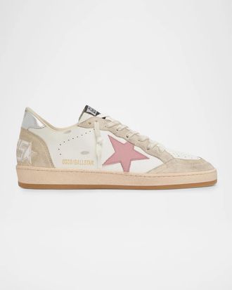 Golden Goose Ball Star Suede & Leather Low-Top Sneakers