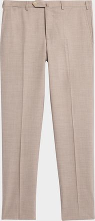 Isaia Men & apos;s Wool Flat Front Pants