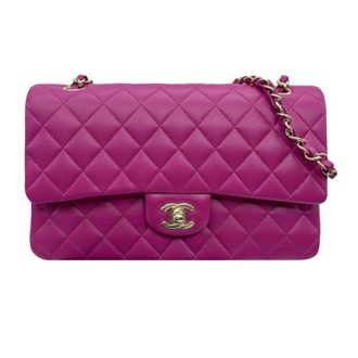 Chanel Pink Medium Lambskin Double Flap Bag