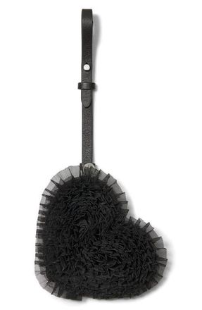 Kate Spade New York charmed heart tulle bag charm in Black at Nordstrom