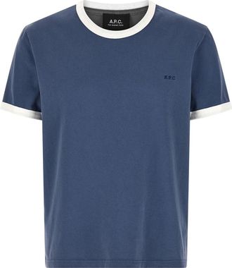 A.P.C. Blue Logo Embroidery T-shirt