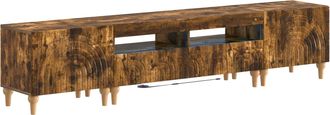 vidaXL Conjunto De 3 Muebles Para Tv Con Led Roble Ahumado Vidaxl