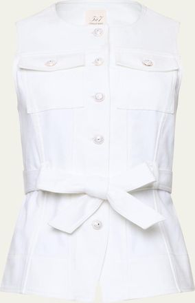 Cinq &agrave; Sept Reenee Belted Denim Vest