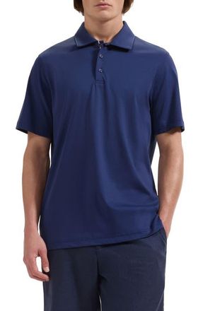 Bugatchi Three Button Performance Polo in Midnight at Nordstrom, Size Xxx-Large