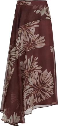 Brunello Cucinelli Dames, Rokken, Bruin, Maat: M