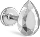 Maria Tash Faceted Pear Single Threaded Stud Earring in White Gold at Nordstrom