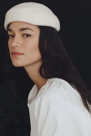 Lele Sadoughi 100% Wool Beret