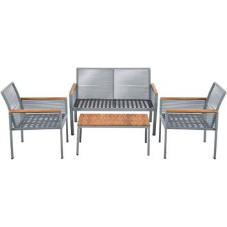 Urban Meuble Consola moderna en madera blanca y roble con cajones y puertas