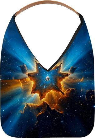 Generic Stars Nebula Reusable Lightweight Grocery Bags - Foldable Into Compact Pouch, Washable & Sturdy, Multipurpose for Shopping and Travel