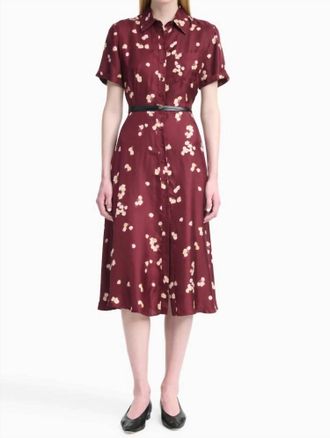 Altuzarra Kiera Allover Petals Dress In Maroon