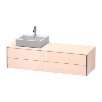 Duravit Mueble De Pared Duravit Xsquare 160,0 X 54,8 Cm, 4 Cajones Xs4914l, Color (frente/cuerpo): Perla De Albaricoque Laca De Alto Brillo - Xs4914l1010