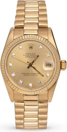 Rolex Pre-owned Rolex Datejust Automatic Diamond Champagne Dial Unisex Watch 68278 CDP