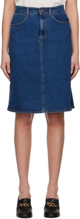 スカート CHLOE BLUE COTTON MIDI SKIRT Chloé Blue Cotton Midi Skirt from $791.00 - on Stylight