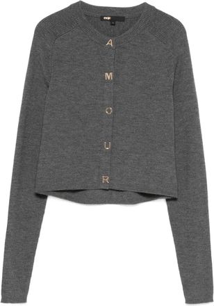 Maje Vest met knoop - Grijs