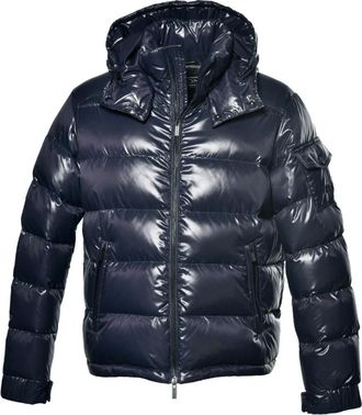 Baldinini Jassen, Heren, Blauw, L, Nylon, Nylon Gewatteerde Jas