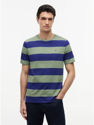 Tommy Hilfiger Mens Rugby Stripe T-Shirt - Blue - XXXL