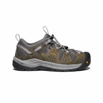 Keen Womens Gargoyle Blue Fog Ii Steel Toe Work Shoe In Brown