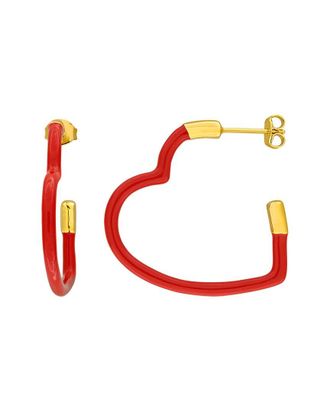 Rina Limor Gold Over Silver None Heart Earrings