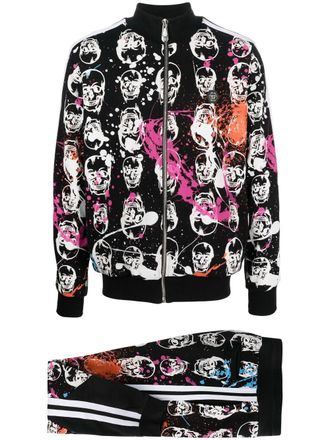 Philipp Plein Pantaloni sportivi con stampa teschi - Nero