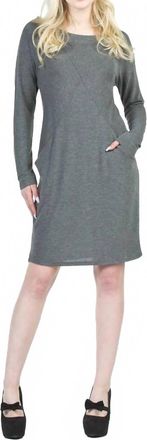 Papillon Seam Detail Midi Sweater Dress With Pockets In Grey