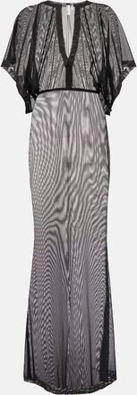 Norma Kamali Obie semi-sheer maxi dress