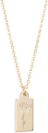 Set & Stones Tawney Birth Flower Pendant Necklace in Gold/july at Nordstrom