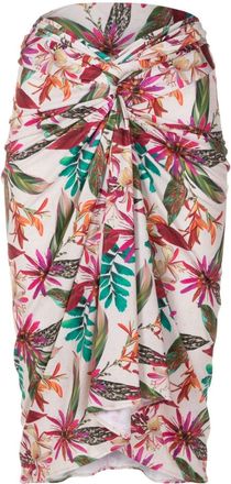 Lygia & Nanny Orixá botanical-print wrap skirt - women - Elastane/Polyester - 42 - Multicolour