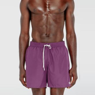 Diesel Swim shorts with metallic Oval D logo - Swim shorts - Man - Violet