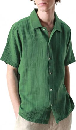 Far Afield Busey Double Cloth Shirt In Tropical Green