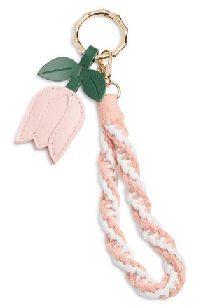 Chelsea28 Tulip Bag Charm in Pink Multi- Gold at Nordstrom