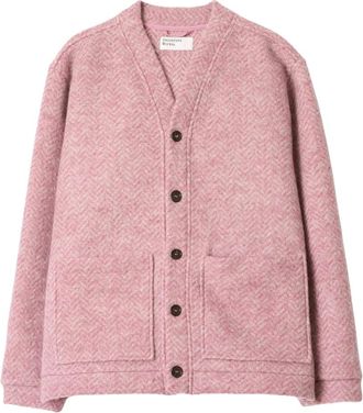 Universal Works Cardigan Advance - - Knitwear - Uomo - Rosa - L