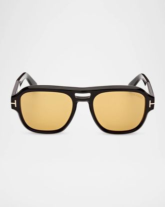 Tom Ford Men & apos;s Mason-02 Acetate Pilot Sunglasses