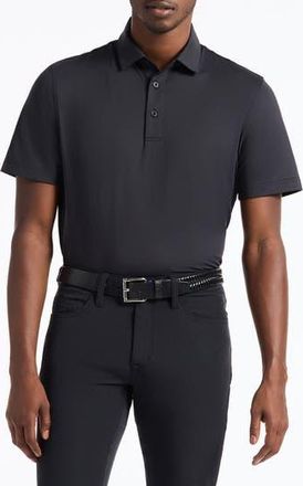 Robert Graham Falto Short Sleeve Stretch Knit Polo in Black at Nordstrom Rack, Size Xx-Large
