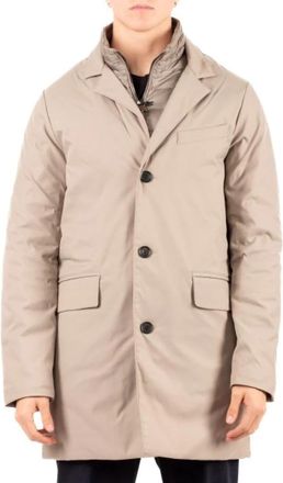 Hetreg&oacute; Nerys Single-Breasted Coat - Heren - Mantel - Beige - L - Jassen