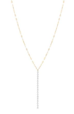 Lana Jewelry 14K Gold Floating Diamond Lariat Necklace in 14K Yellow Gold at Nordstrom, Size 16