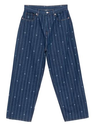 Dr&ocirc;le de Monsieur striped jeans - men - Cotton - L - Blue