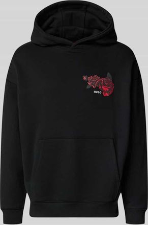 HUGO BOSS Regular Fit Hoodie aus reiner Baumwolle Modell DAGETHOOD in Black, Gr&ouml;&szlig;e XXL