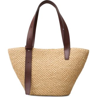 LI&Eacute; STUDIO The Small Bianca Woven Raffia Tote in Natural at Nordstrom