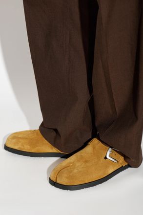 Maison Margiela Suede Mules With Tabi Cut-out, Mens, Brown
