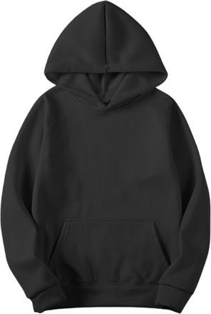 Generic Mens Hoodie Solid Color Gym Hoodies Fleece Work Hoodies for Men Y2k Pocket Loose Hoody Long Sleeve Pullover Lightweight Sweatshirts Ribbed Outwear Cas